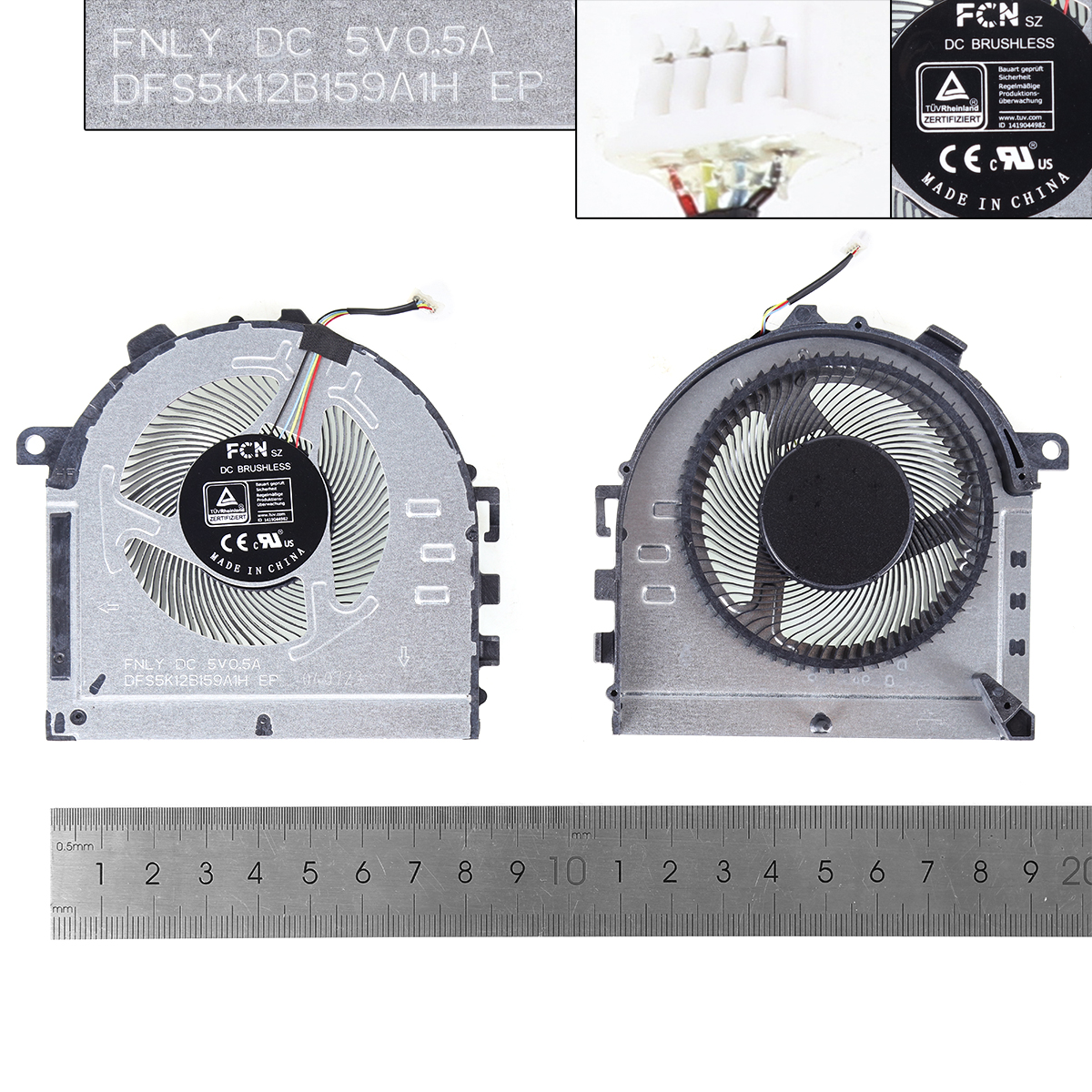 Picture of New Replacement CPU Cooling Fan For Lenovo ideapad Gaming 3-15ACH6 5H40S20432 82K2（GPU,ORG） N/A Layout